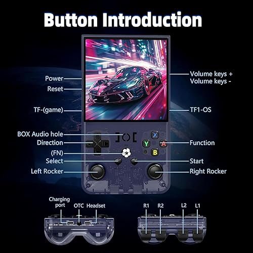 Miniatura 8 de Consola de juegos retro R36MAX (nueva actualización R36S) - Pantalla IPS 4K HD de 4.0 pulgadas, 128 GB precargados más de 22,000 juegos retro,