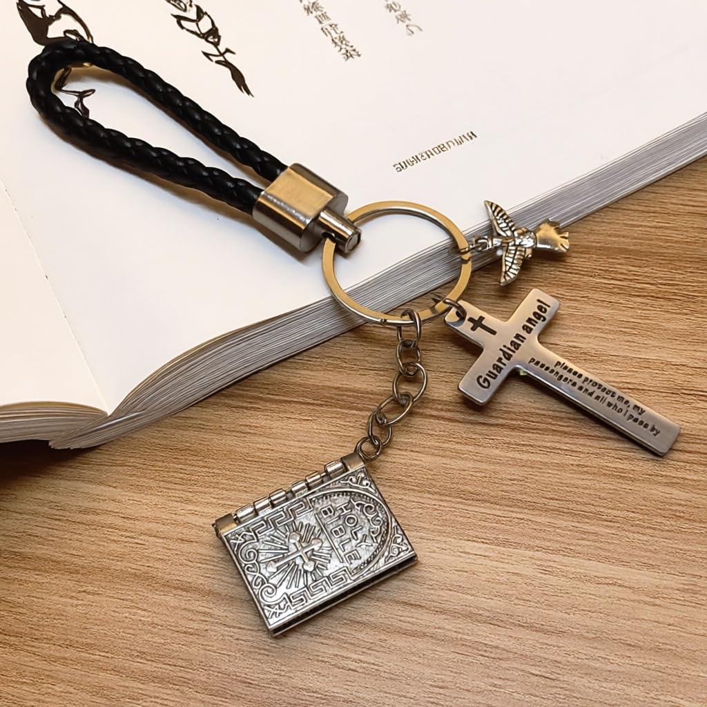 Christian Bible Keychains Religious Keychain Set Cross Bible Verse Gifts Keychain Religious Gift for Christian - Image 3