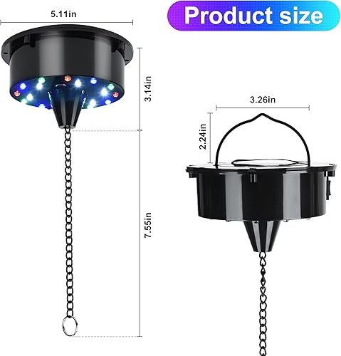 Miniatura 2 de NuLink Motor giratorio de bola de discoteca de 6 RPM con luces de espejo de discoteca, 2 modos para club nocturno interior, DJ, decoración de fiesta