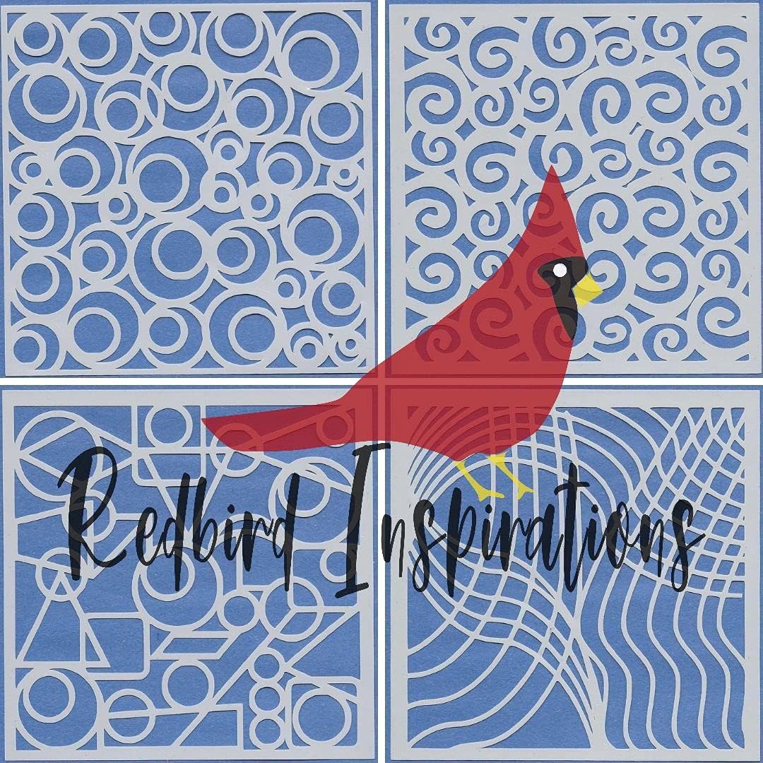 Redbird Inspirations Original Stencils, 6x6 Inch, Abstract