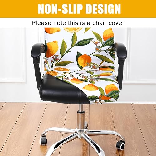 Miniatura 2 de smiry - Funda protectora para silla de oficina, cubierta estampada y elástica para silla giratoria, removible, lavable y resistente al polvo con