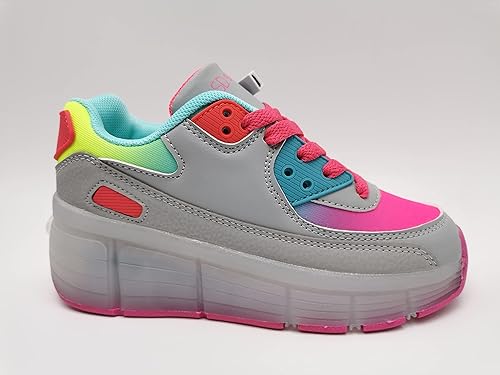 Miniatura 7 de SDSPEED 7 Colors LED Rechargeable Kids Roller Skate Shoes with Single Wheel Shoes Sport Sneaker