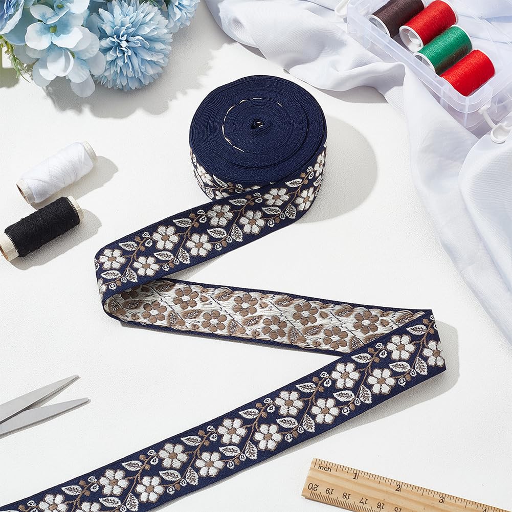 Amazon.com: FINGERINSPIRE 10 Yard Dark Blue Vintage Jacquard