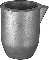 Vista 18 de QNK Crisol de grafito de arcilla de 4.4 lbs para fundir metal fundición de cobre refinación de oro plata latón aluminio negro fundición taza