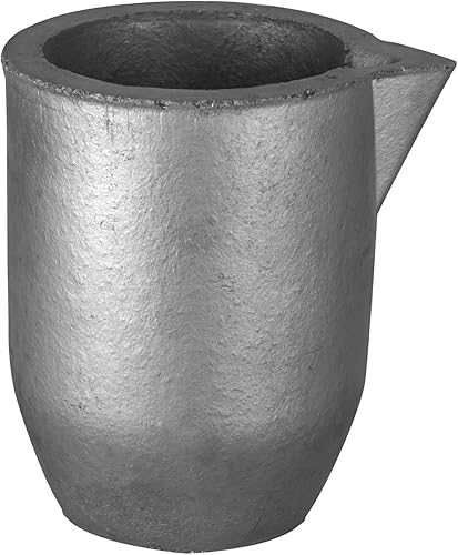 Vista 13 de QNK # 0 (1.1lbs-0.5kg) Crisol de grafito de arcilla para fundición de metales Refinación Oro Plata Cobre Latón Aluminio 3,272.0 °F (3300°F)