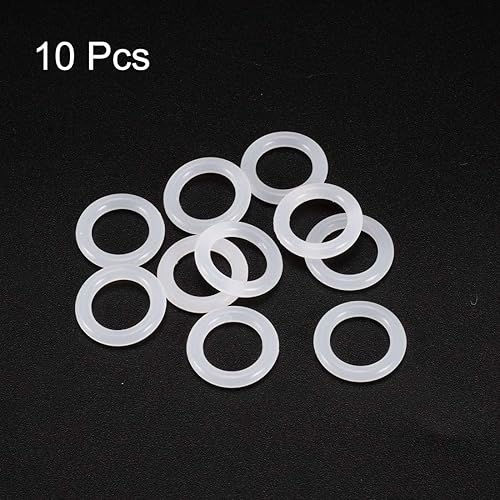 Miniatura 5 de uxcell Juntas tóricas de silicona, 0.512 in OD 0.323 in ID 0.094 in Ancho VMQ Junta de sello para válvulas de compresor reparación de tuberías,