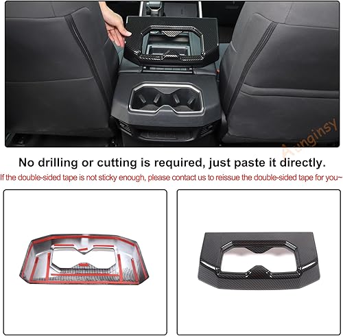 Vista 47 de Aunginsy Soporte para portavasos de asiento trasero central compatible con Toyota Tundra/Sequoia 2022-2024 2025 para consola central de fila trasera