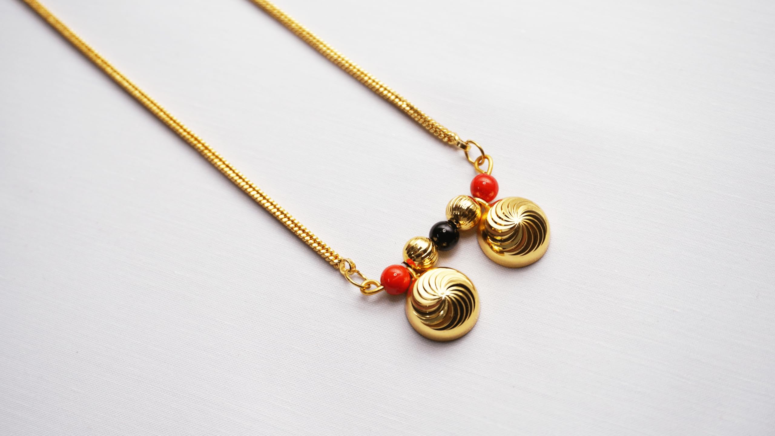 Women gold plated Stylish Mangalsutra chain (CH-ONLY VATTI ONLINE)-image-18