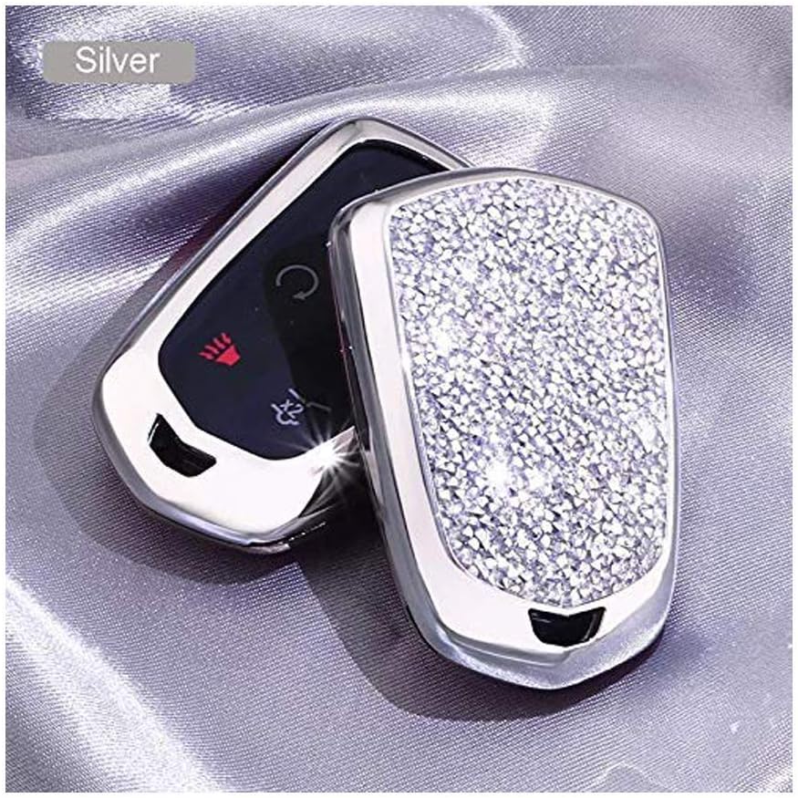 4 5 6 Buttons 3D Bling keyless Entry Remote Smart Key Fob case Cover for 2016-2018 Cadillac CT6, 2017-2018 XT5, 2014-2018 CTS, 2015-2018 XTS SRX ATS Accessories