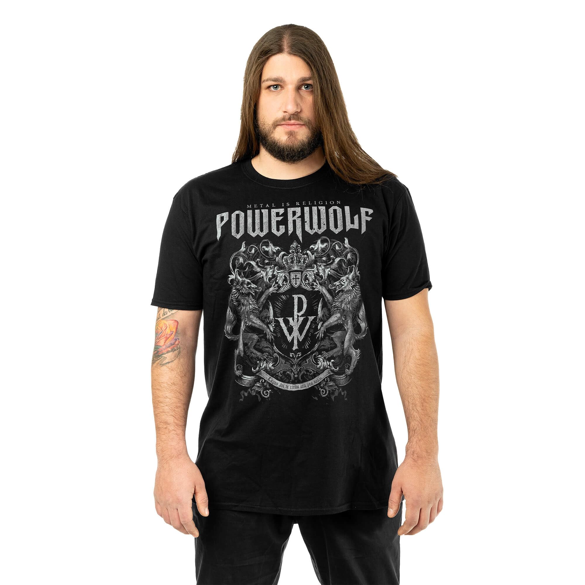 Powerwolf Crest - Metal is Religion Unisex T-Shirt schwarz Band-Merch, Bands