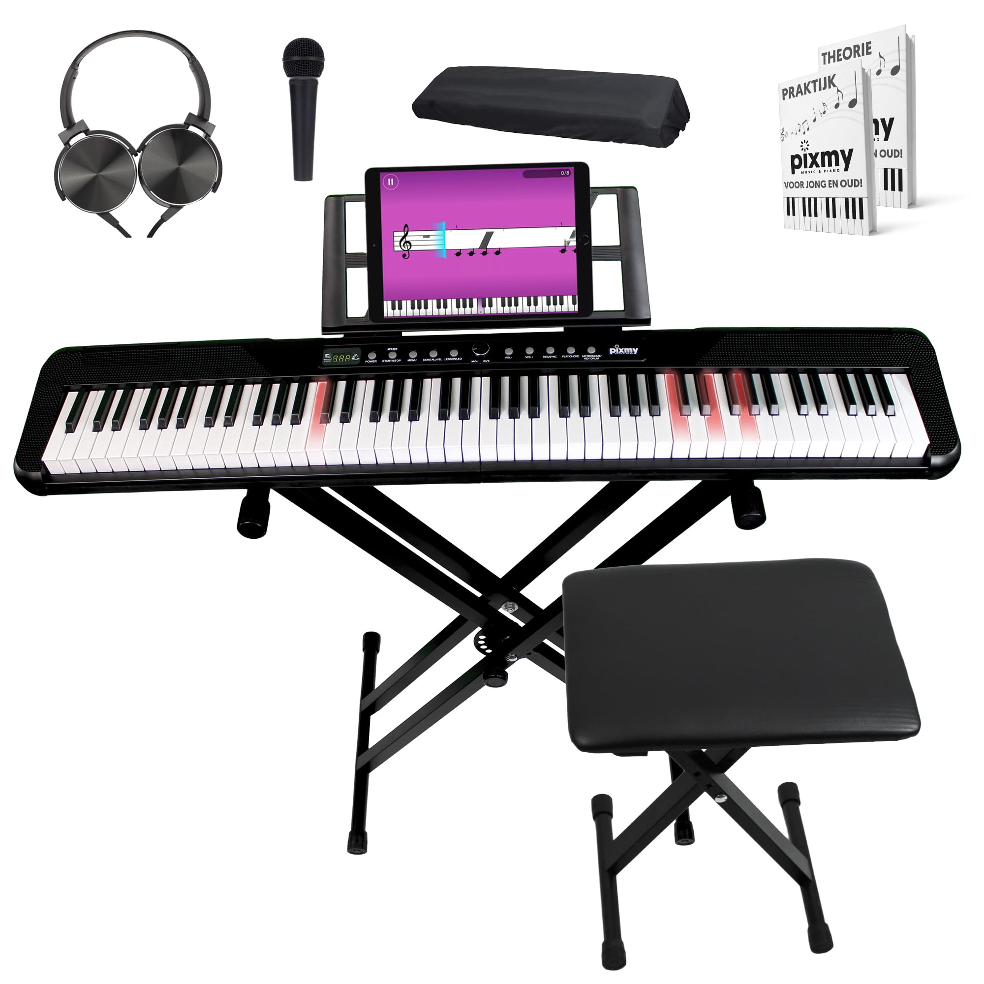 PIXMY MP188 Digital Piano MP188-CC Keyboard with Stand, App