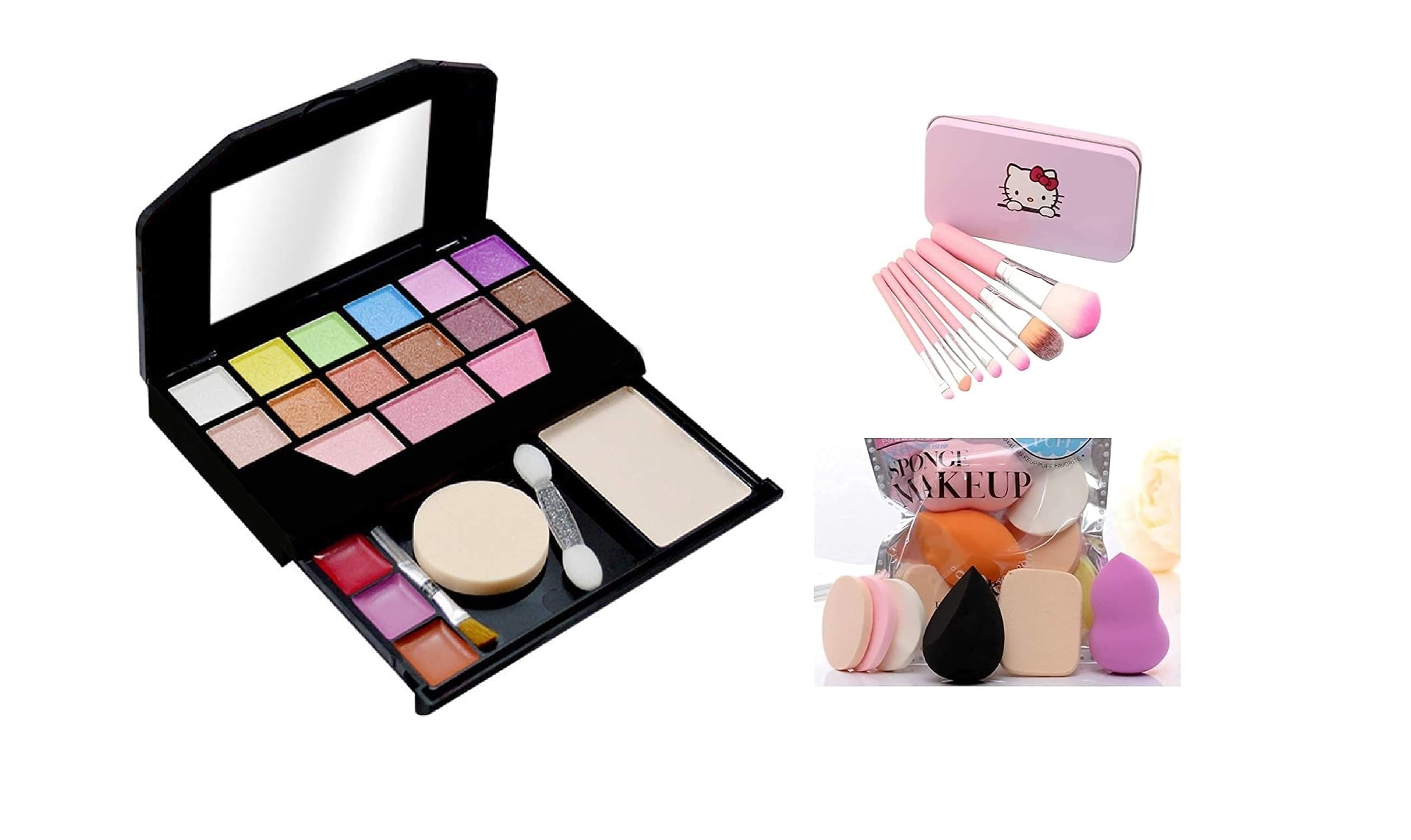 tyagen-ii 6171 Color Icon Makeup Kit For Girls + 7 Pcs Makeup Brush Set + ProTya Beauty Blender Puff-picture-54