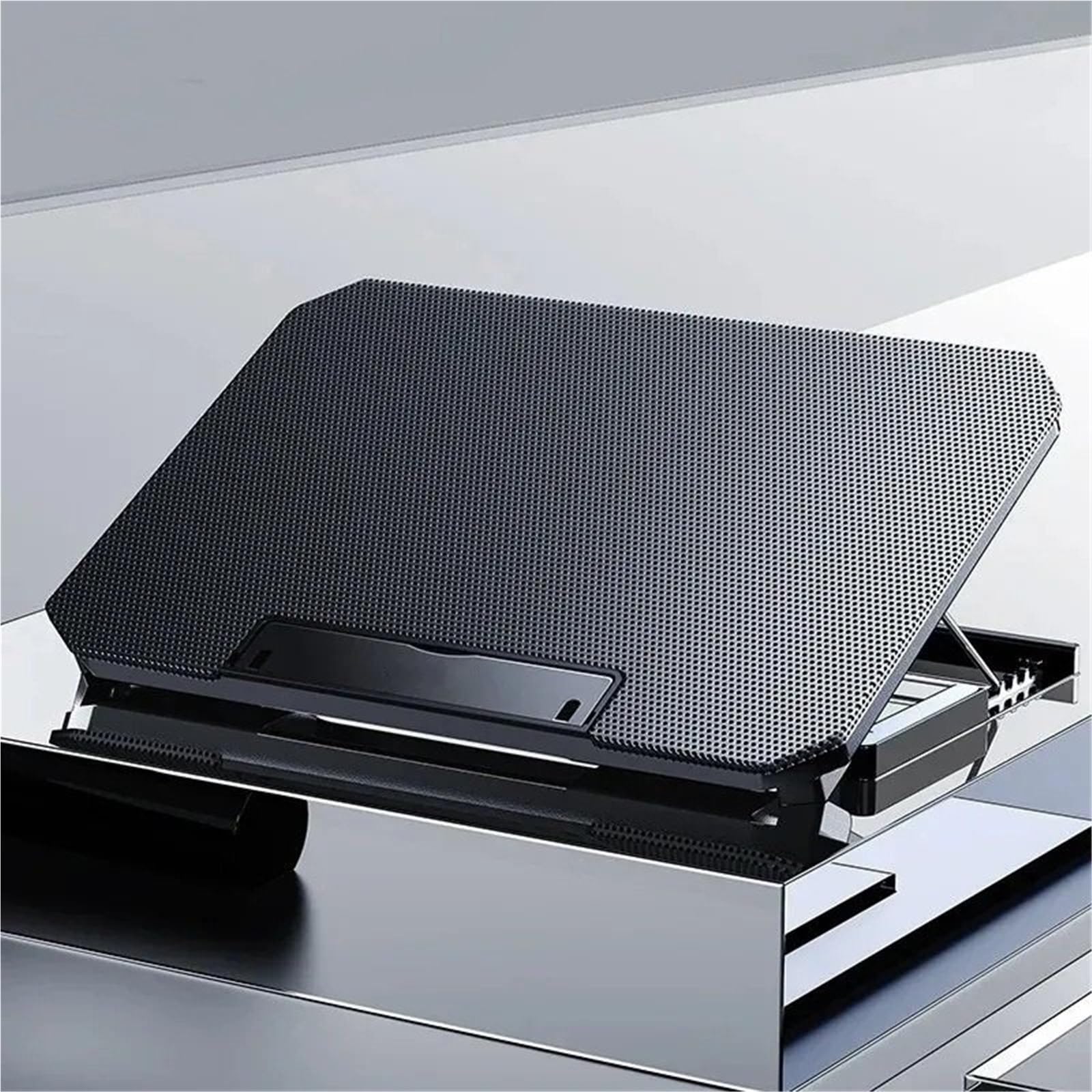 dispositivo di raffreddamento del portatile Ventola di raffreddamento per laptop Schermo a LED Due porte USB 2600 giri/min Tappetino di raffreddamento per laptop Supporto per notebook Ventilatore per