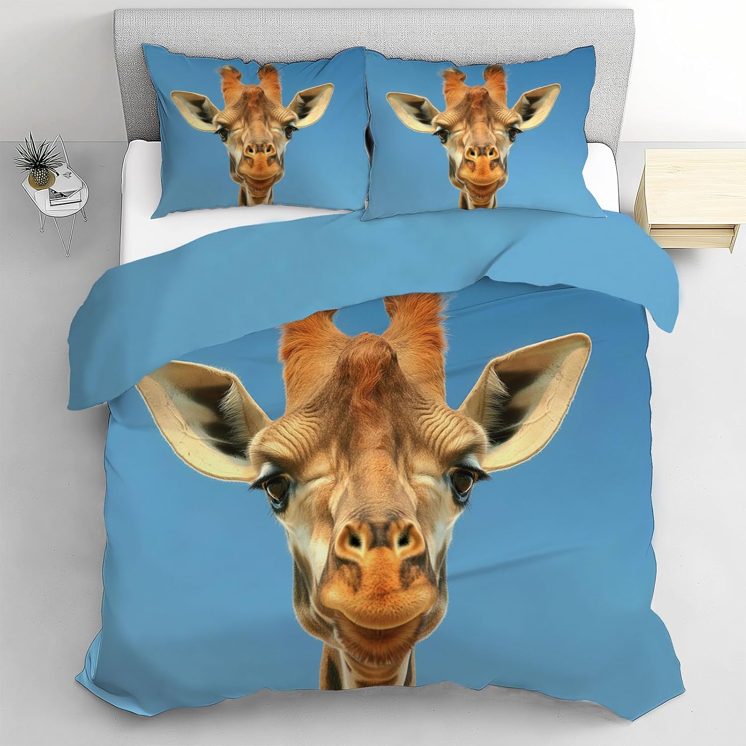Wolf Dream Catcher Print Duvet Cover Feather Bohemian Animals Texture Bedding Size,Reversible Solid Color Classic Color Printed Plaid Duvet Cover,Includes 1 Duvet Cover