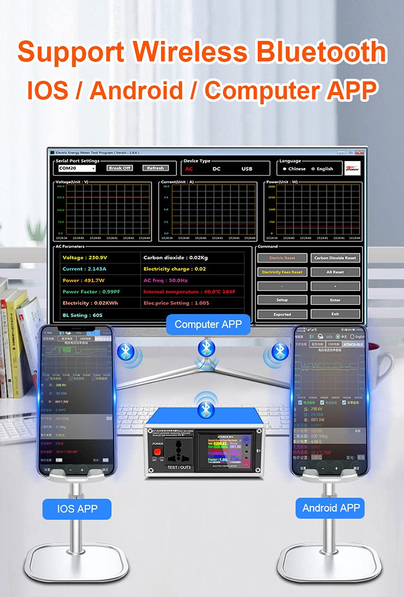 Support Wireless Bluetooth iOS / Android / Computer APP