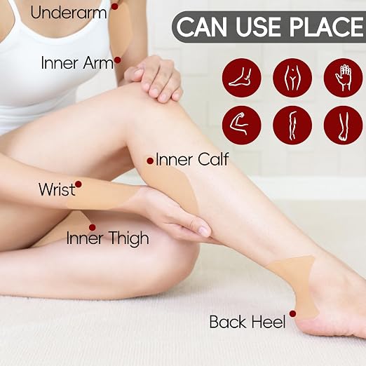 Polly Online 10 Pcs Thigh Friction Pads,Self Adhesive Thigh Supports Anti Chafing Tape for Women Thigh miniatura 5