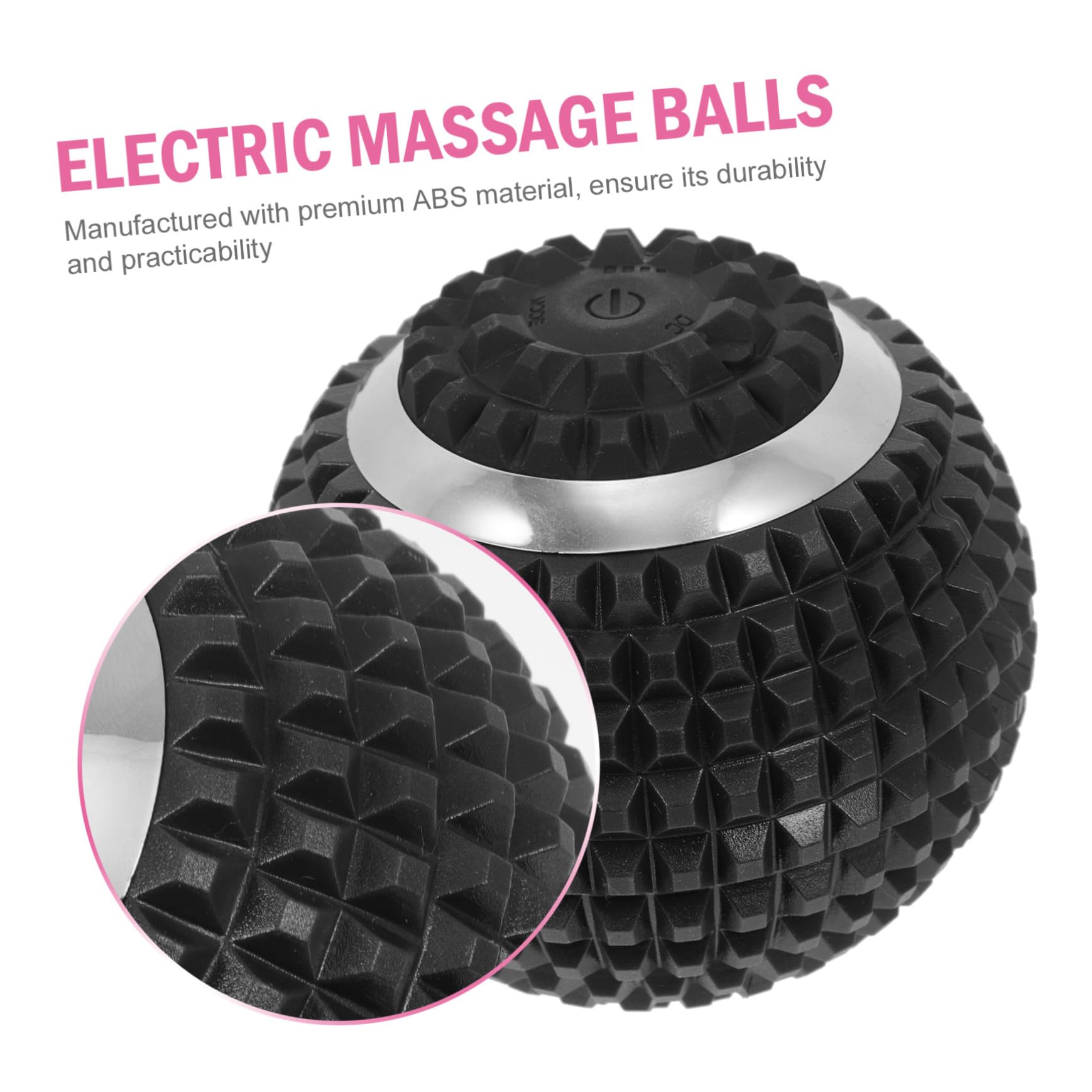 Bola de Masaje Eléctrica para Pies y Músculos Negro Abs | Cuatro Configuraciones, Ayuda a Relajar la Fascia Plantar, Uso en Camping y Viajes