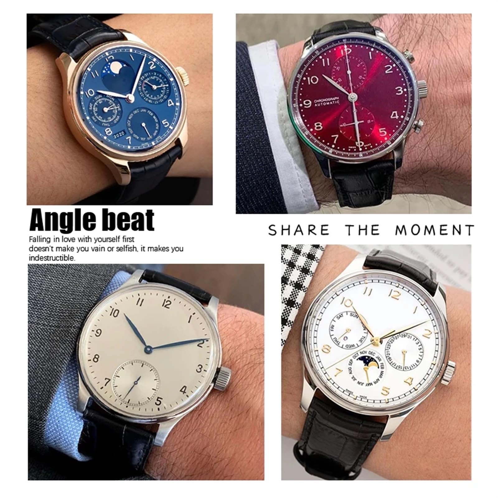 JDIME 20mm 21mm 22mm pasek do zegarka ze skóry bydlęcej dla IWC duże zegarki pilotażowe Portofino Portugieser pasek do zegarka z prawdziwej skóry bransoletki na rękę