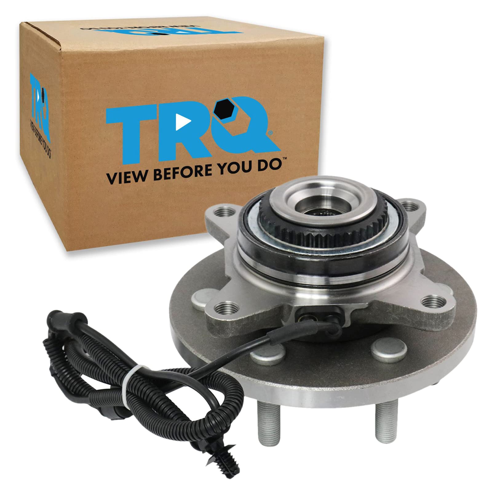 TRQ Front Wheel Bearing & Hub Assembly LH Driver Side or RH Passenger Side for 2015-2017 Ford F150 Truck/Models with 4WD Four Wheel Drive Only
