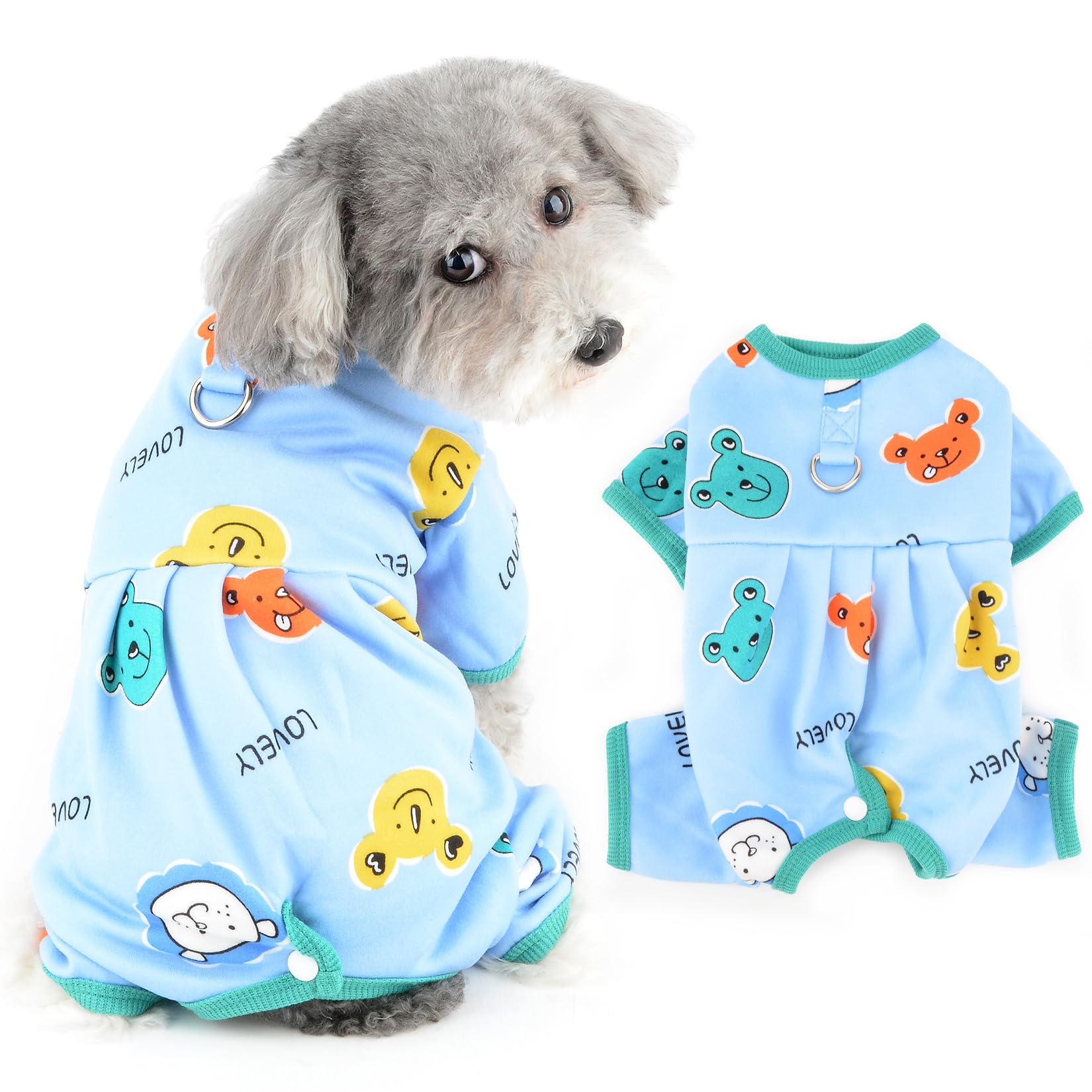 Ranphy Huisdier Kleding Kleine Hond Jumpsuit Jongen Meisjes Streep Pyjama Puppy Kat Overall Pyjama Zacht Katoen Shirt Ademend Onesies Bodysuit Chihuahua Yorkshire Terrier Outfit Kleding
