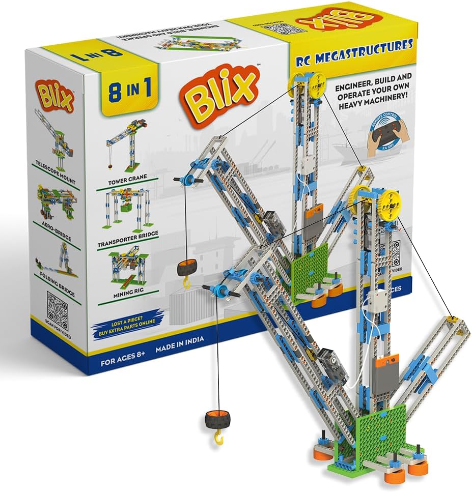 Blix RC Megastructure Remote Control | Toys for Kids | DIY Toy | 1 Kit 8+ Models, Multicolor