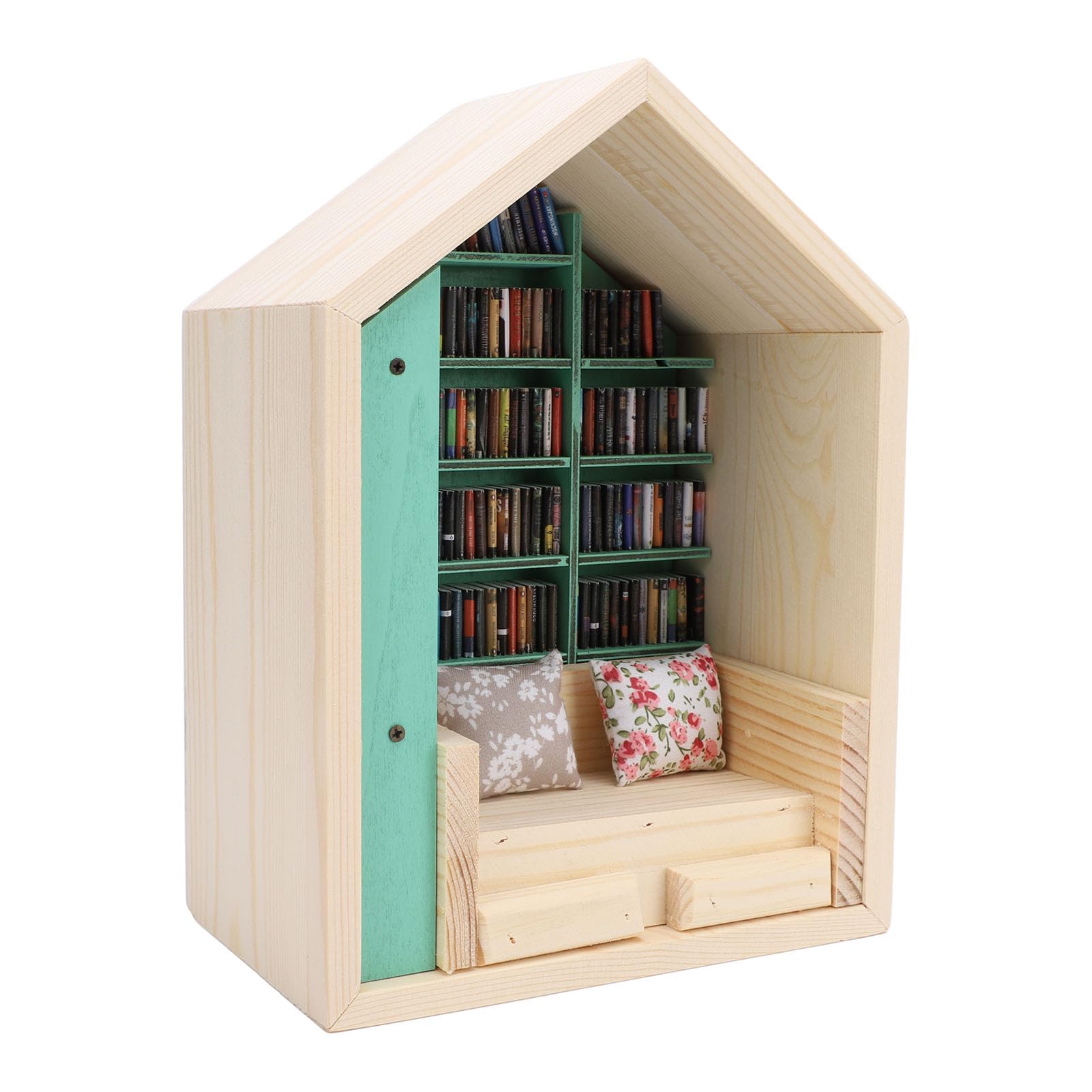 Mini House Kit Wooden Decorative Exquisite Cute Long Life Tiny House Kit for Bedroom Study Shop