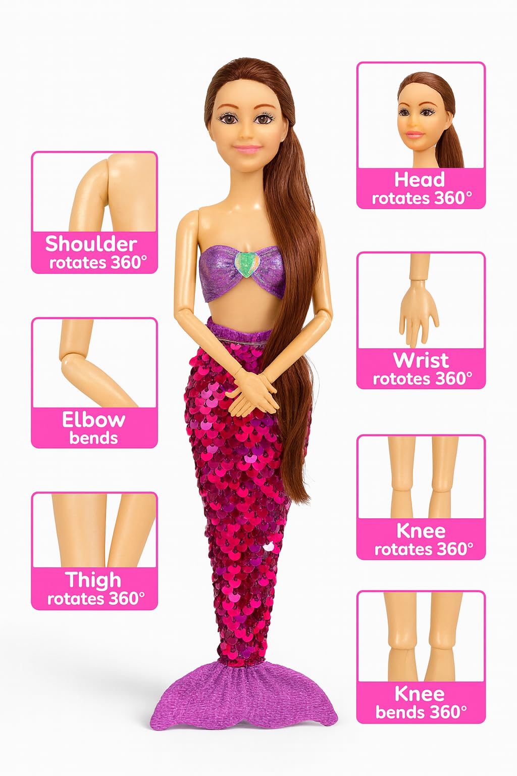 Primo Cleats Alia Underwater World Mermaid Doll – 29 cm Fashion
