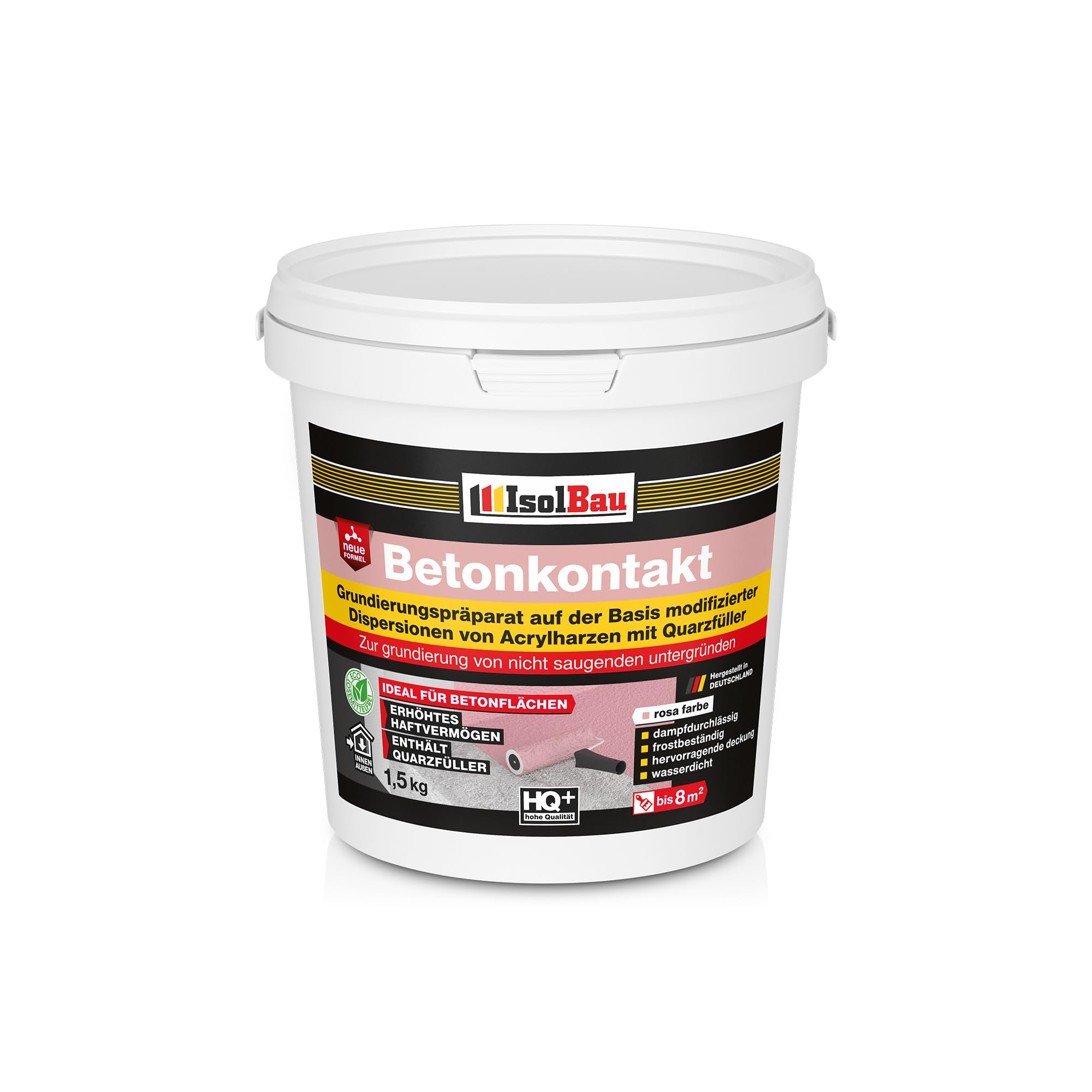Isolbau Betonkontakt - 1,5 kg Betongrund zur Grundierung von glatten Untergründen aus Beton und Stahlbeton