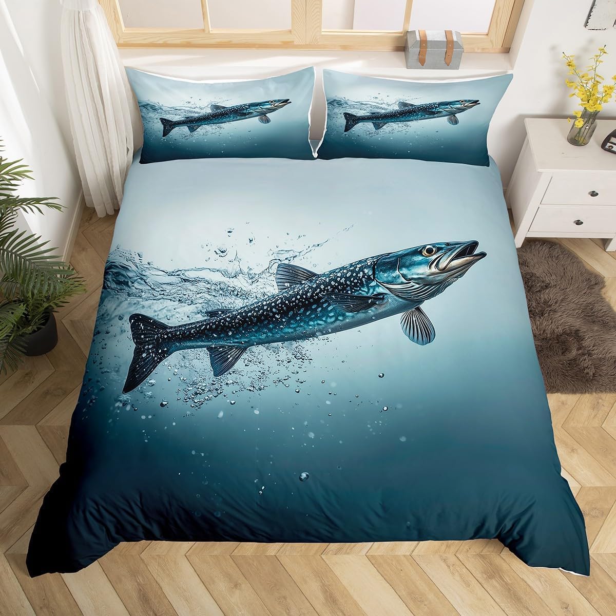 Literie en microfibre motif pêche pour transformer la décoration de votre chambre