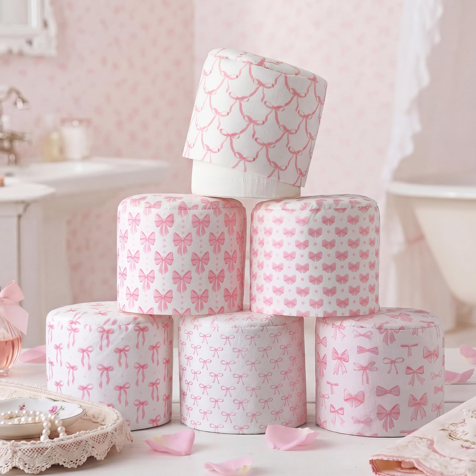 Hoolerry 6 Pcs Decorative Toilet Paper Roll Covers, Nautical — Amazon image 9