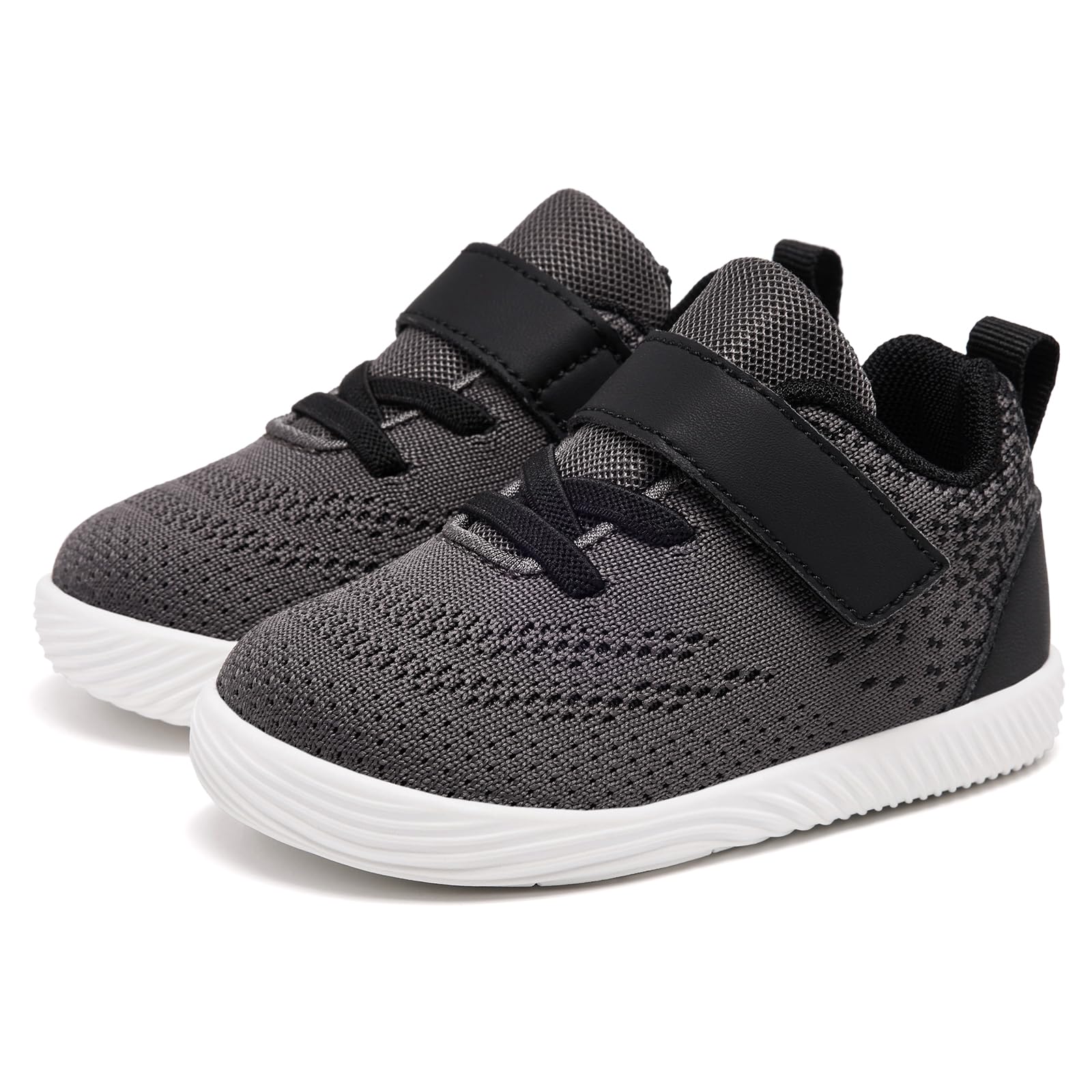 MORENDL Toddler Sneakers Baby Boys &amp; Girls Barefoot Shoes Lightweight Breathable Walking Running Tennis Athletic Sport Shoes