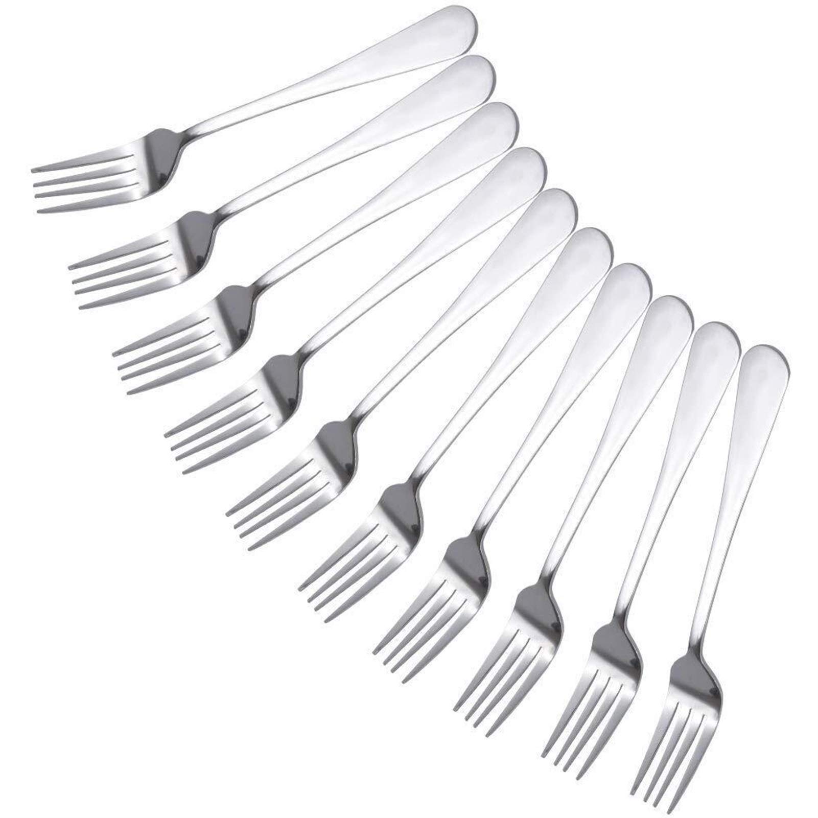 Fourchette en acier inoxydable de table lot de 10 pièces pour couverts steak salade
