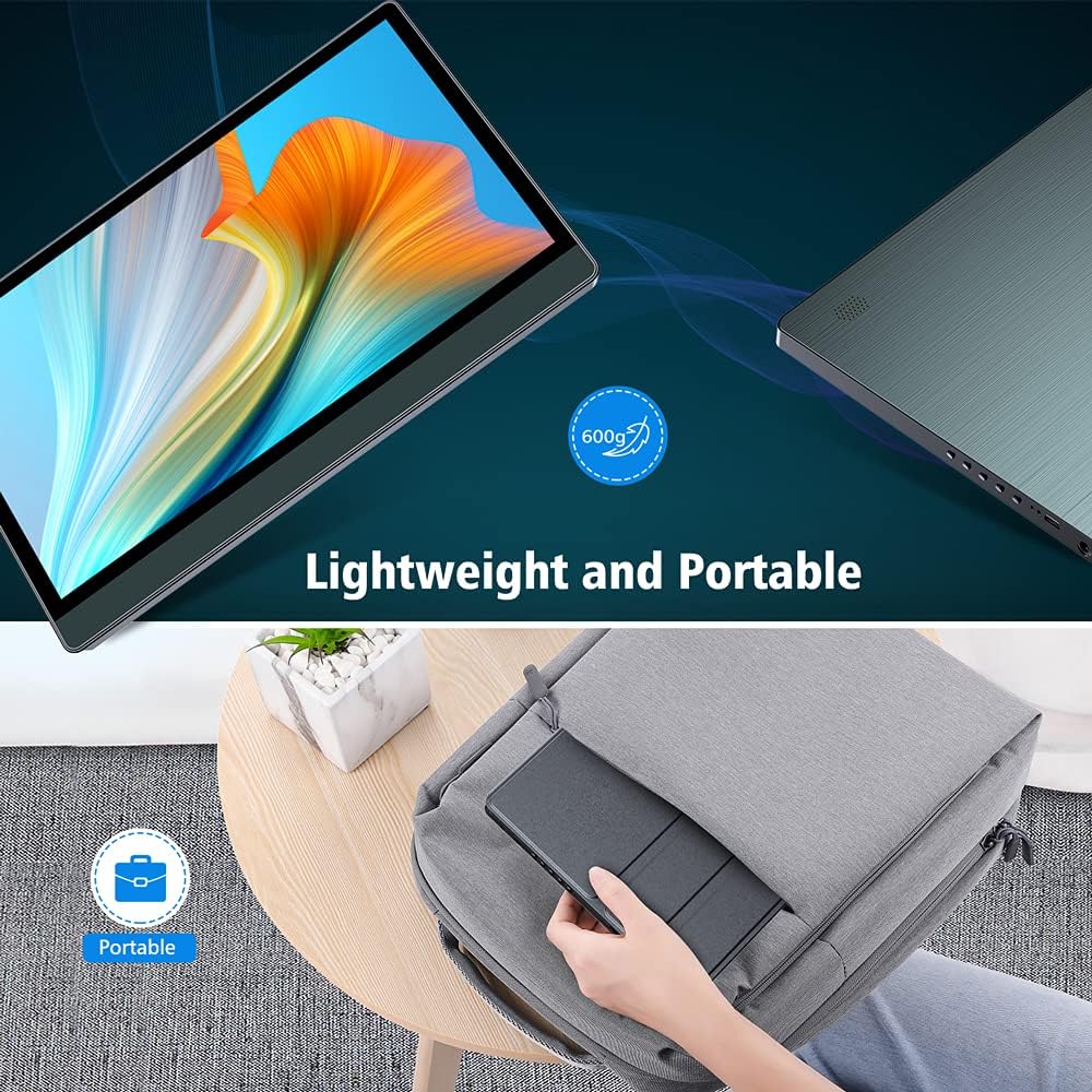Prоmо Dіѕсоunt Uр Tо 70% оƒƒ 4K Portable Monitor 13.3 inch - AZMIOR UHD 3840x2160 100% sRGB 400 Nits IPS HDR Freesync Gaming Travel Monitor with Dual USB C Mini HDMI Micro USB OTG for Laptop PC Mac Phone PS4 Xbox Switch Rpi