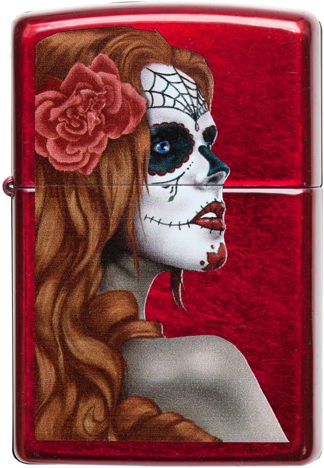 Zippo Day of The Dead Girl Candy Red Apple Pocket Lighter Candy Red Apple