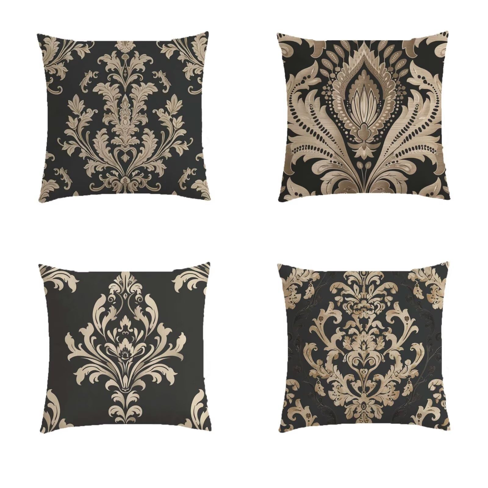 Housse de coussin de jardin imprimée double face avec fermeture éclair S85