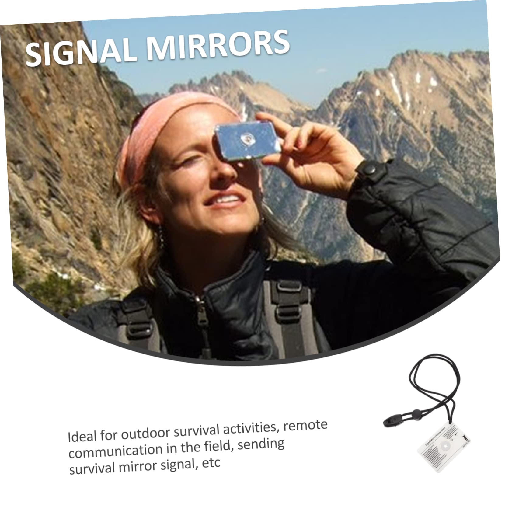 BESTonZON Miroir de Signalisation pour Urgences Plein Air Accessoire de Camping Survie