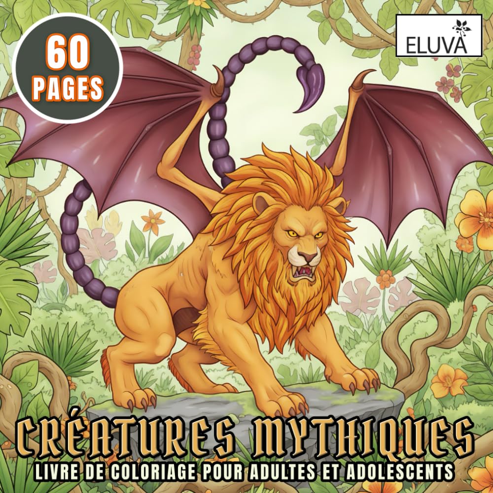 Livre de Coloriage Créatures Mythiques pour adultes et adolescents: Plongez dans l’univers des êtres légendaires et explorez des mondes imaginaires à colorier
