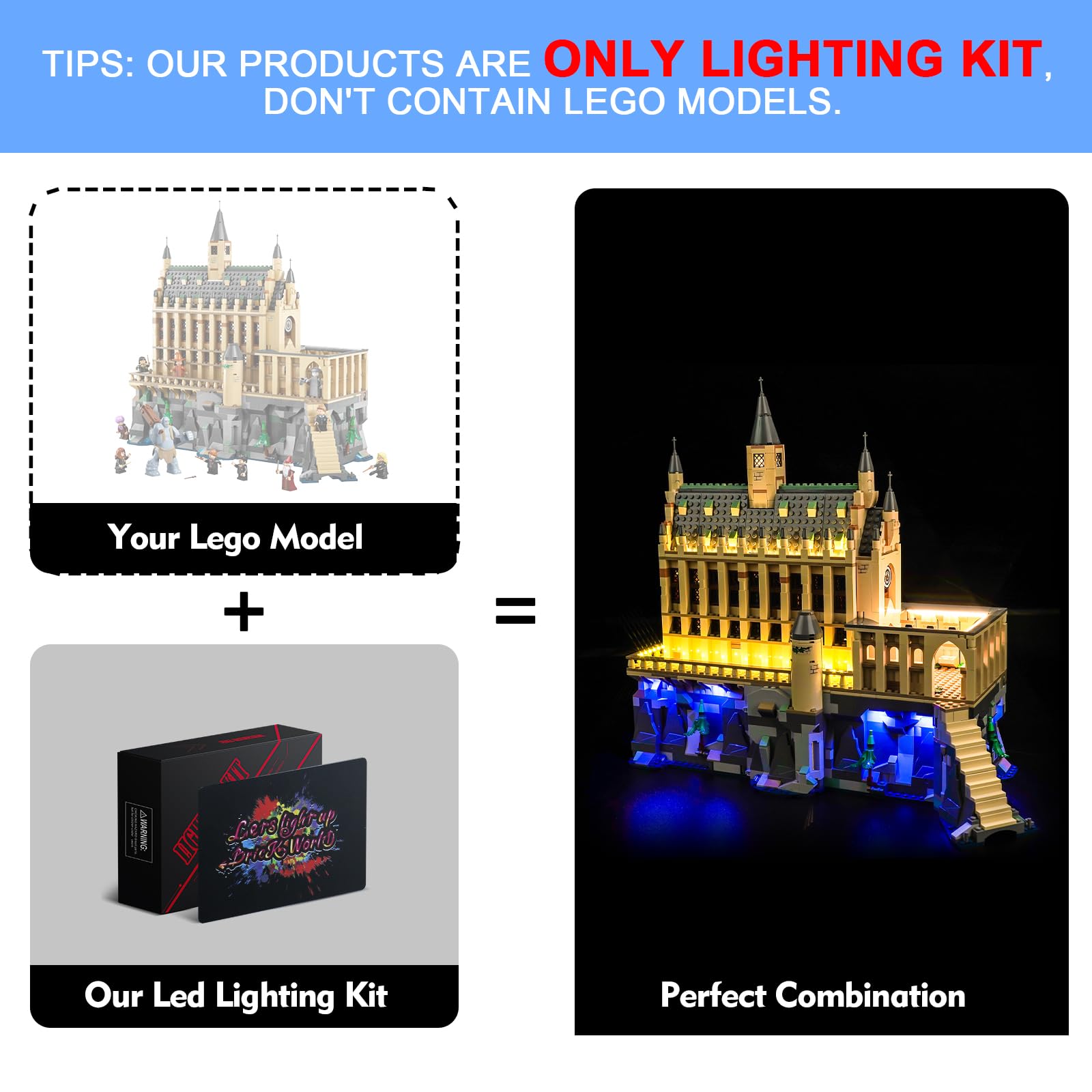 Light Kit for Lego Hogwarts Castle: The Great Hall 76435 - Image 2