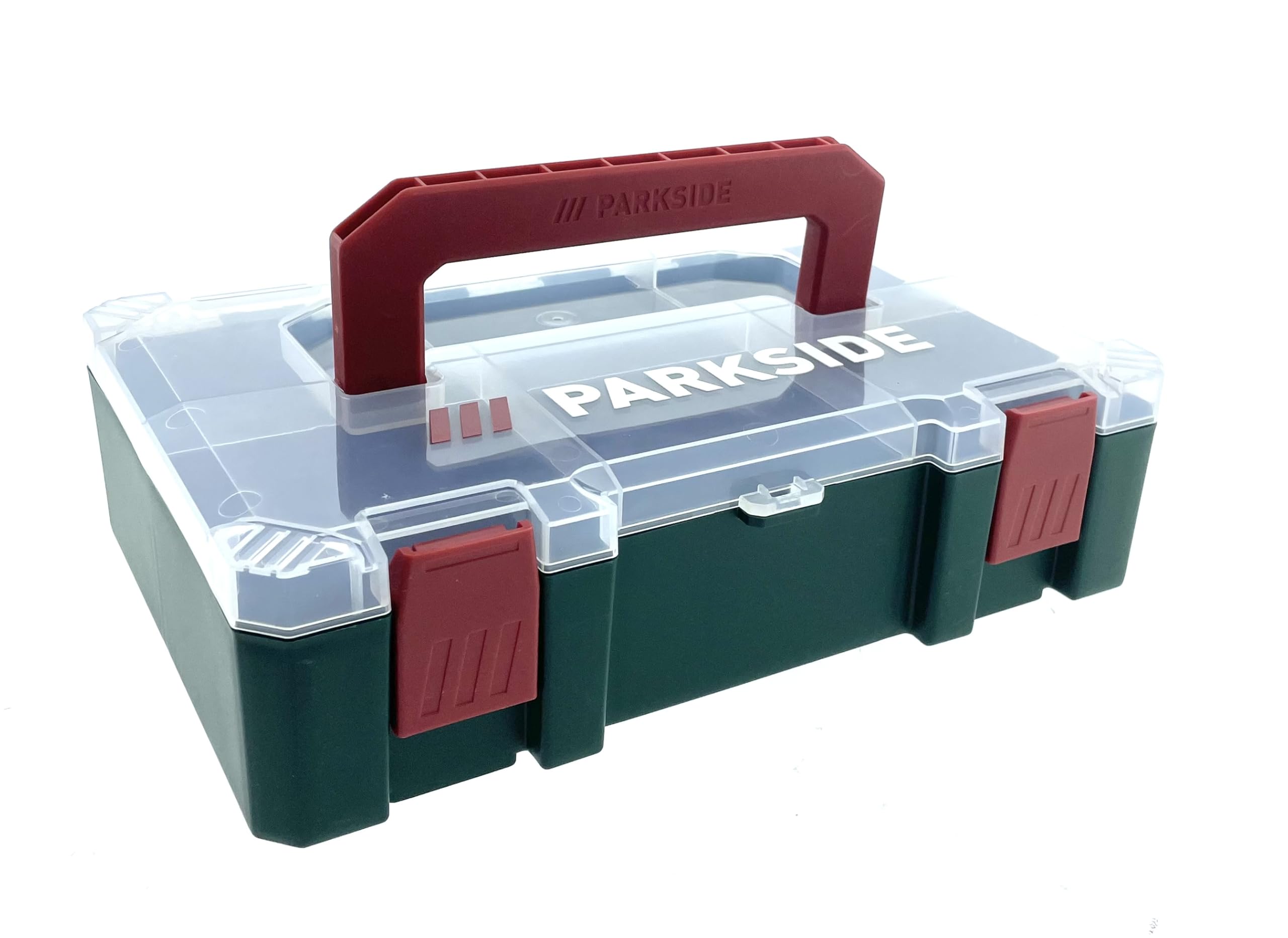 Parkside Sortimentsbox Organizer Schraubenbox, 31 x 20,9 cm, mit Tragegriff, Grün Baumarkt