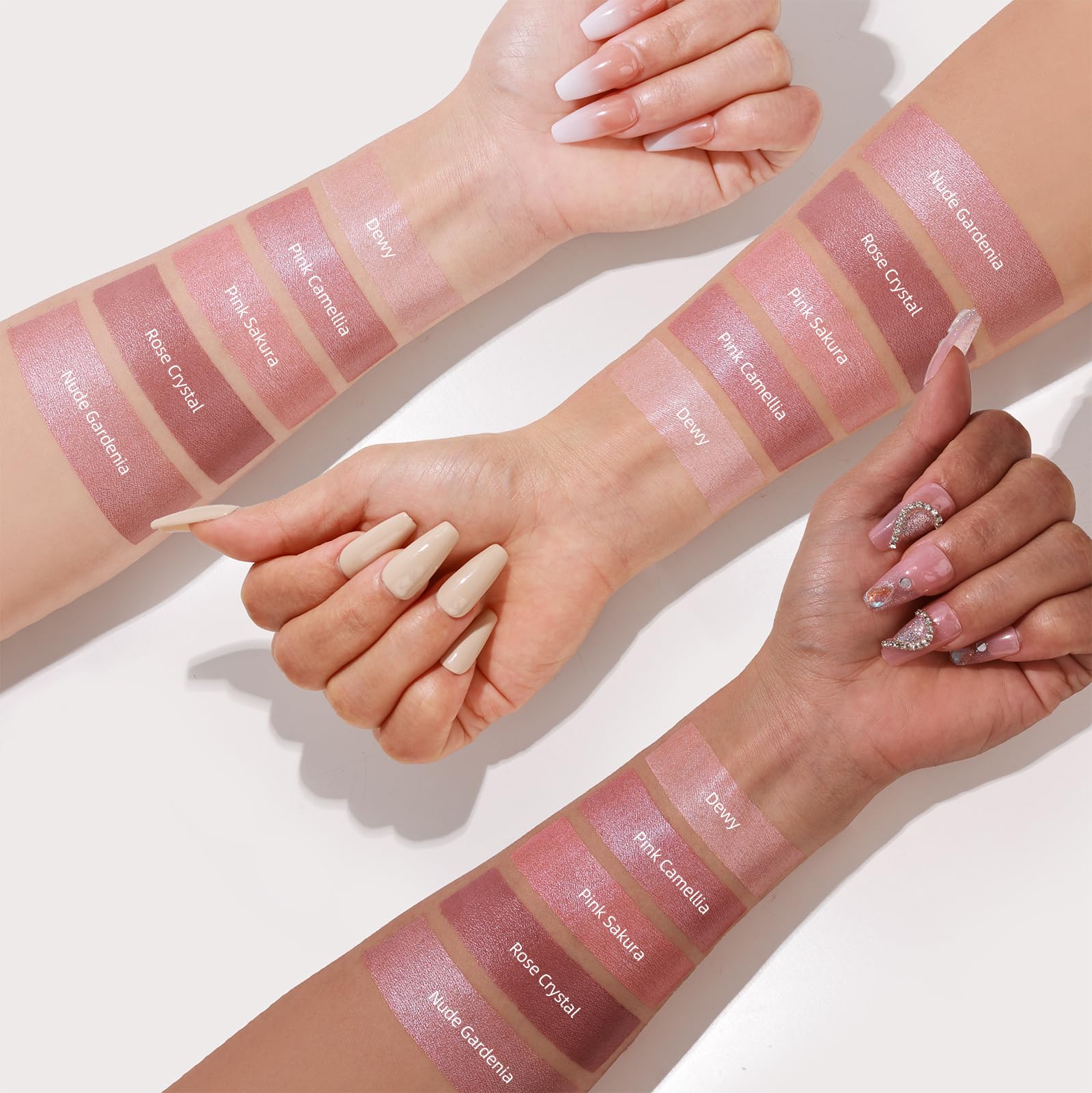 bayfree Multi Cream Rouge- und Rouge-Pinsel-Set, koreanisches Make-up für Wangen, Mehrzweck-Gesichtsbalsam, leicht und feuchtigkeitsspendend, mischbare Farbe, nicht fettend, weiche Borsten für