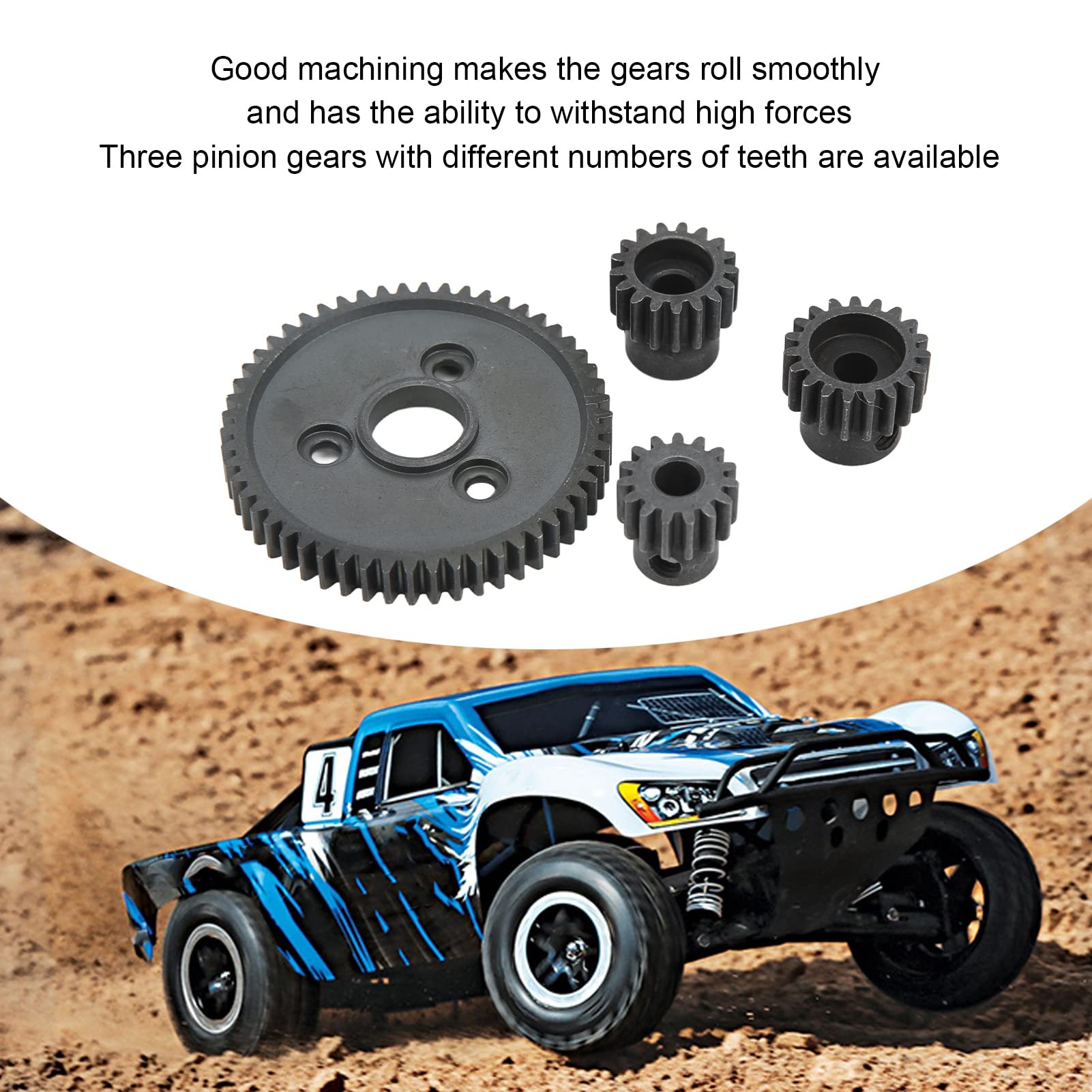 Engrenage droit de voiture RC 1/10, 86T 19T 21T, engrenage RC en acier de remplacement pour Slash 2WD