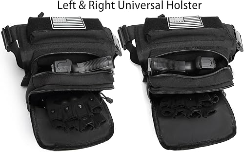 Miniatura 4 de ATBP Bolso táctico de la pierna de la gota para los hombres, bolsa militar del muslo bolsa riñonera con funda universal, Bronceado Caqui Marrón,