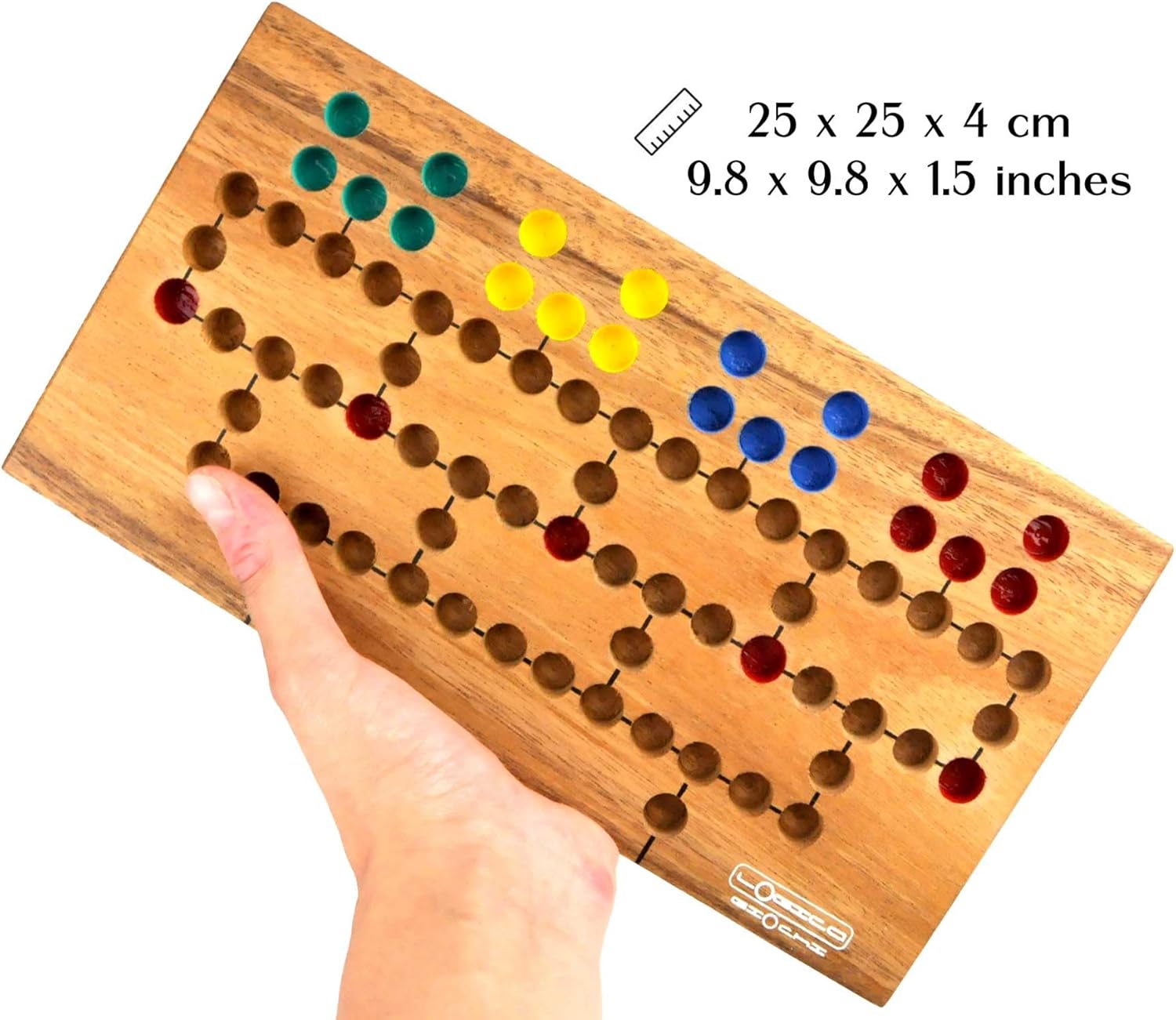 Logica Puzzles Art. Malefiz - Barricade - Wooden Board Games - Strategy Game for 2/4 Players - Family Game