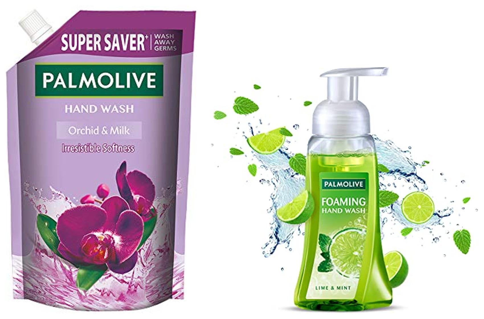 Palmolive Naturals Black Orchid & Milk Liquid Hand Wash, 750ml Refill Pack & Palmolive Hydrating Foaming Lime & Mint Liquid Hand Wash, 250ml Dispenser Bottle, Removes Germs, Refreshing Fragrance-image-37