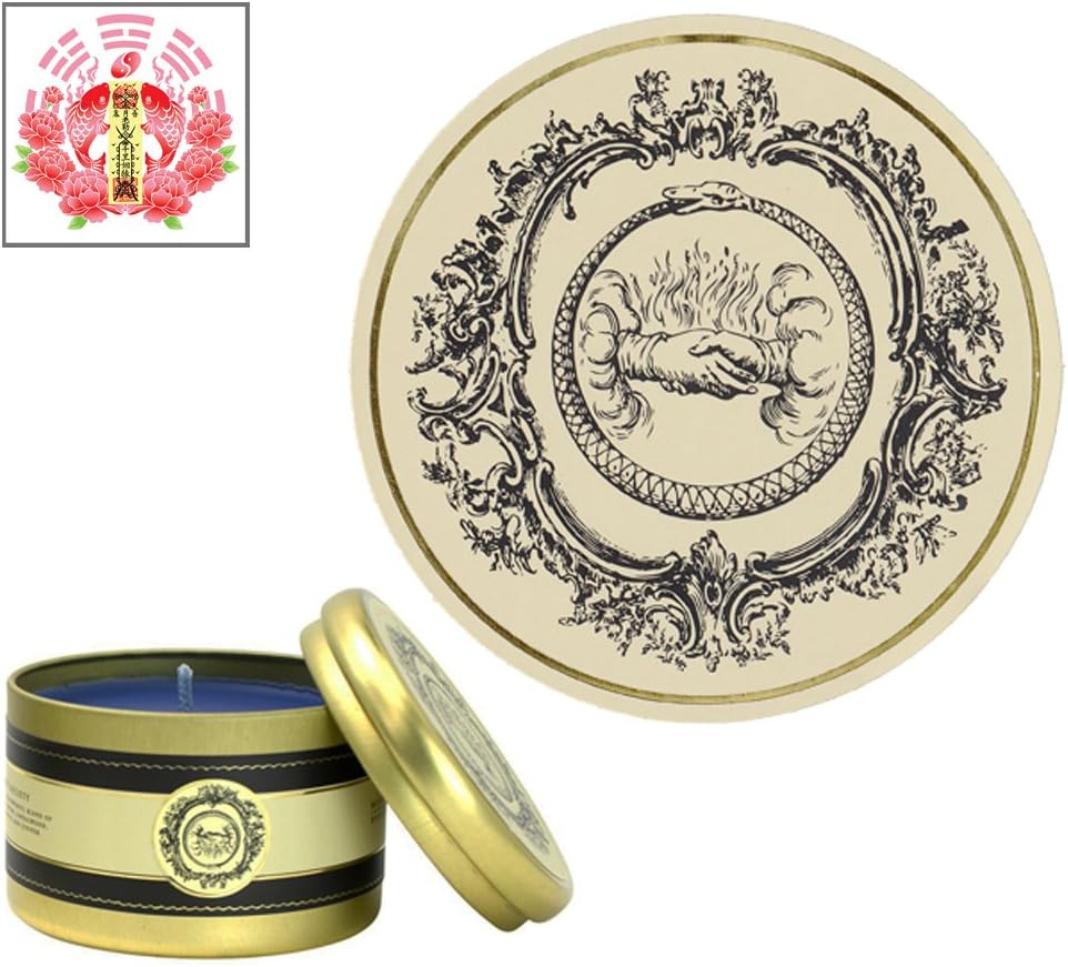 Secret Society Candle by Modern Alchemy DL & Co & Original Artwork Chinese Love Spell Card Gift Set