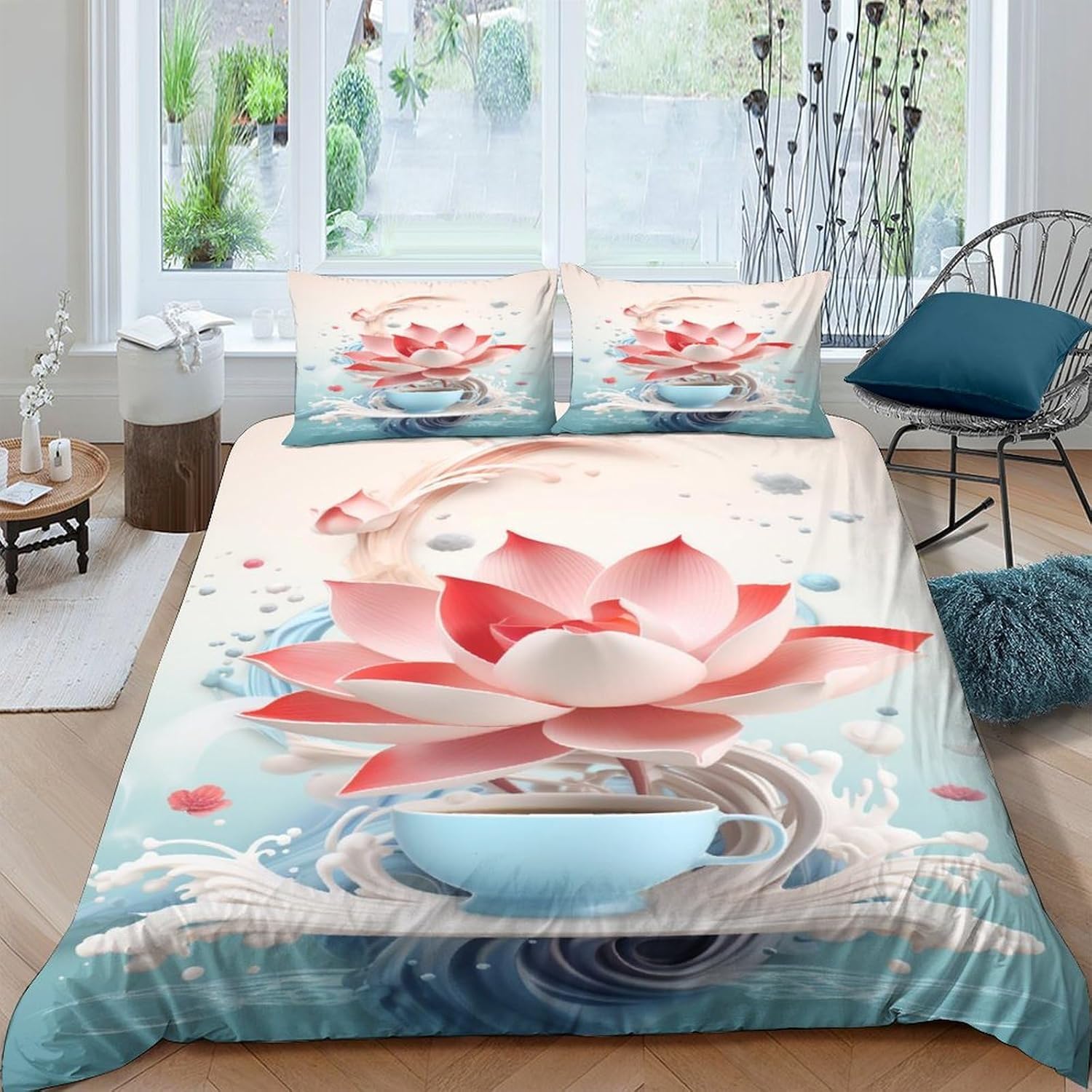 Housse de couette fleurs 3D 260x240 pour transformer l'ambiance de la chambre des enfants