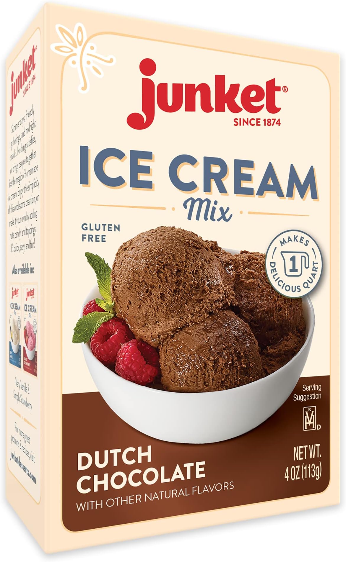 Junket Dutch Chocolate Ice Cream Mix, 4 Ounce (makes 1 quart)