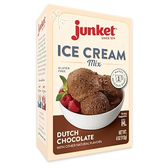 Junket Dutch Chocolate Ice Cream Mix, 4 Ounce makes 1 quart