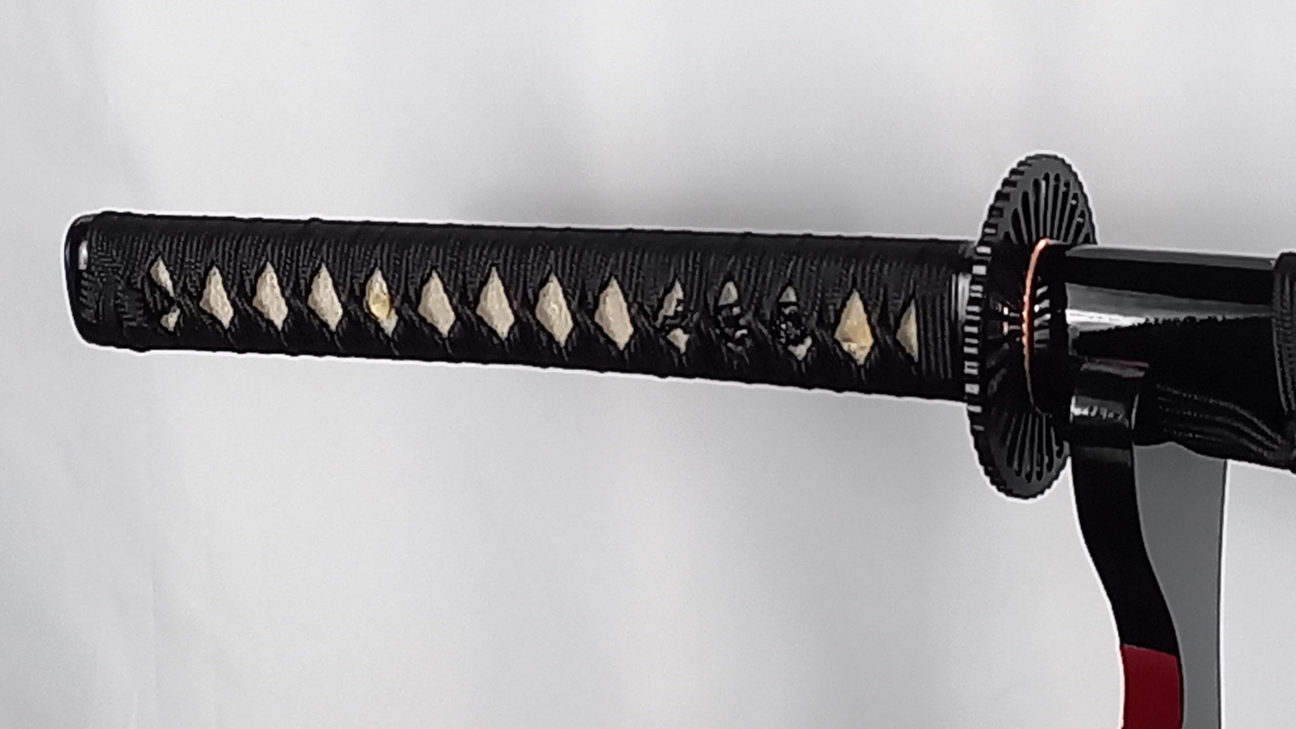 Samurai Metrix Schwerter Katana Schwert - scharf, echt & handgeschmiedet - gefaltetes Katana Schwert ohne Ständer - echtes Japanisches Samurai Sword aus Kohlenstoffstahl - Japan Deko Katanas