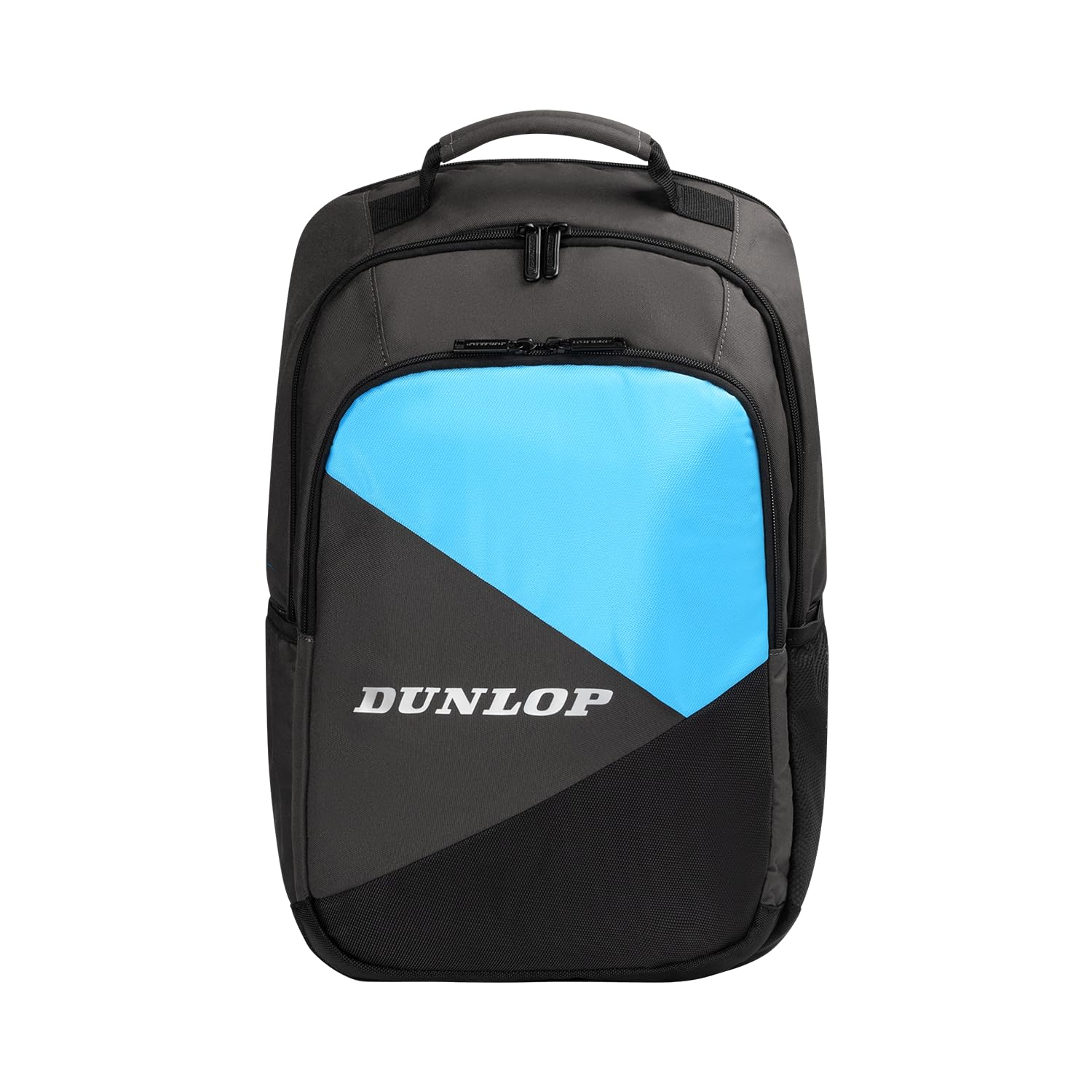 Dunlop FX Performance Padel Backpack - Borsa da racchetta compatta 20-L - Nero/Gun Metal/Cian - Design Multisport Leggero